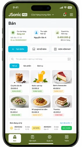 Ảnh chụp giao diện bán hàng JSOFY POS